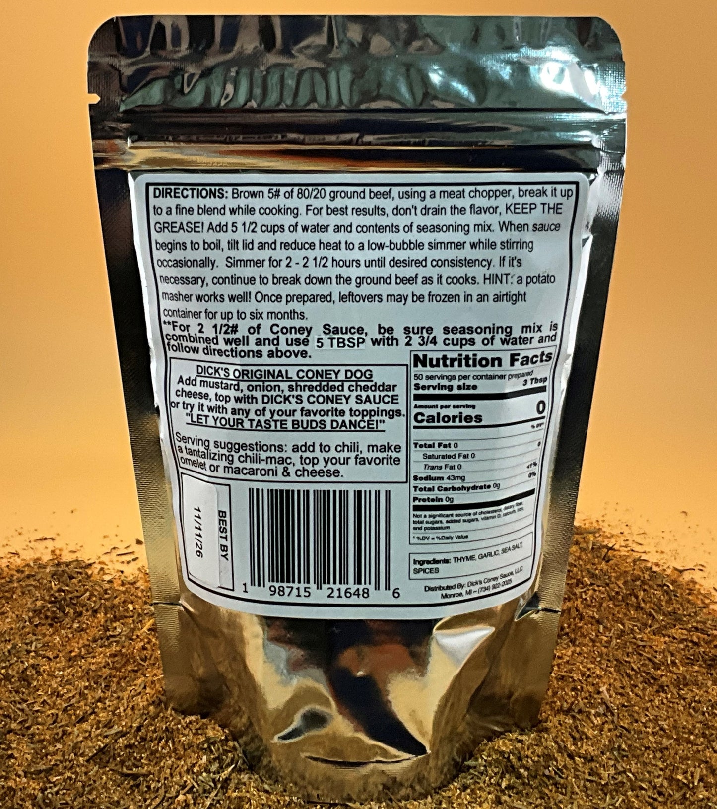 DICK'S CONEY SAUCE™, "IF YOU LIKE WIENERS, YOU'LL LOVE 'EM WITH DICK'S CONEY SAUCE™!"